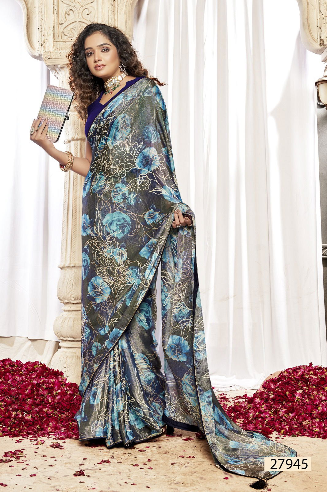 Fariha By Vallabhi Printed Designer Brasso Sarees Wholesale Shop In Surat